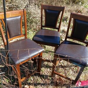 Current/Elliott Brown and Black Bar Stools